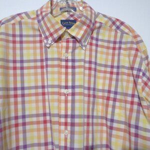 CLUB ROOM BY CHARTER  CLUB PLAID SPORT SHIRT LARGE